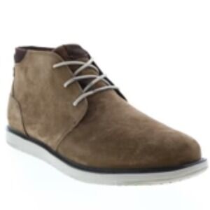 TOMS Navi Brown Nunbuck Men's Chukka Boots Tan Suede Lace Up Ankle Boots Size 10